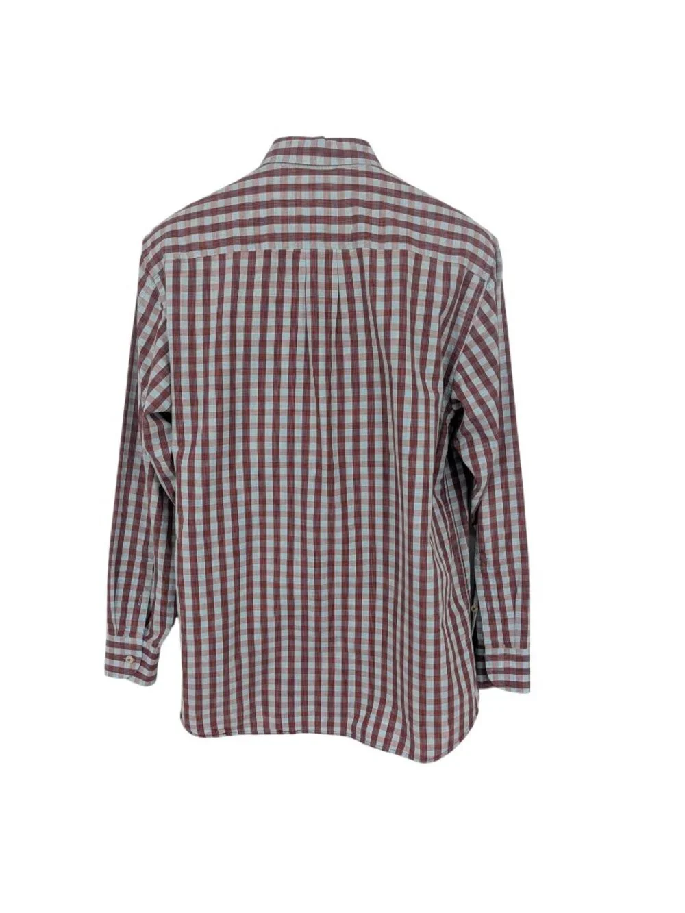 Tommy Bahama Gingham‎ Button Up Cotton Silk Preppy Resort Office Coastal Medium